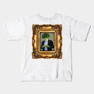 Broccoli Man in Vintage Frame Kids T-Shirt